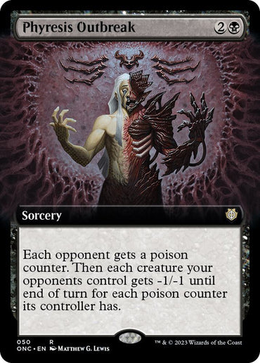 Phyresis Outbreak (Extended Art) [Phyrexia: All Will Be One Commander]