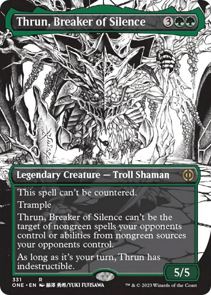 Thrun, Breaker of Silence (Borderless Manga) [Phyrexia: All Will Be One]