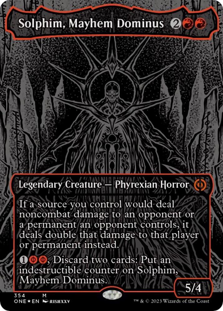 Solphim, Mayhem Dominus (Oil Slick Raised Foil) [Phyrexia: All Will Be One]