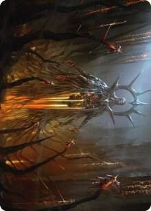Solphim, Mayhem Dominus Art Card [Phyrexia: All Will Be One Art Series]