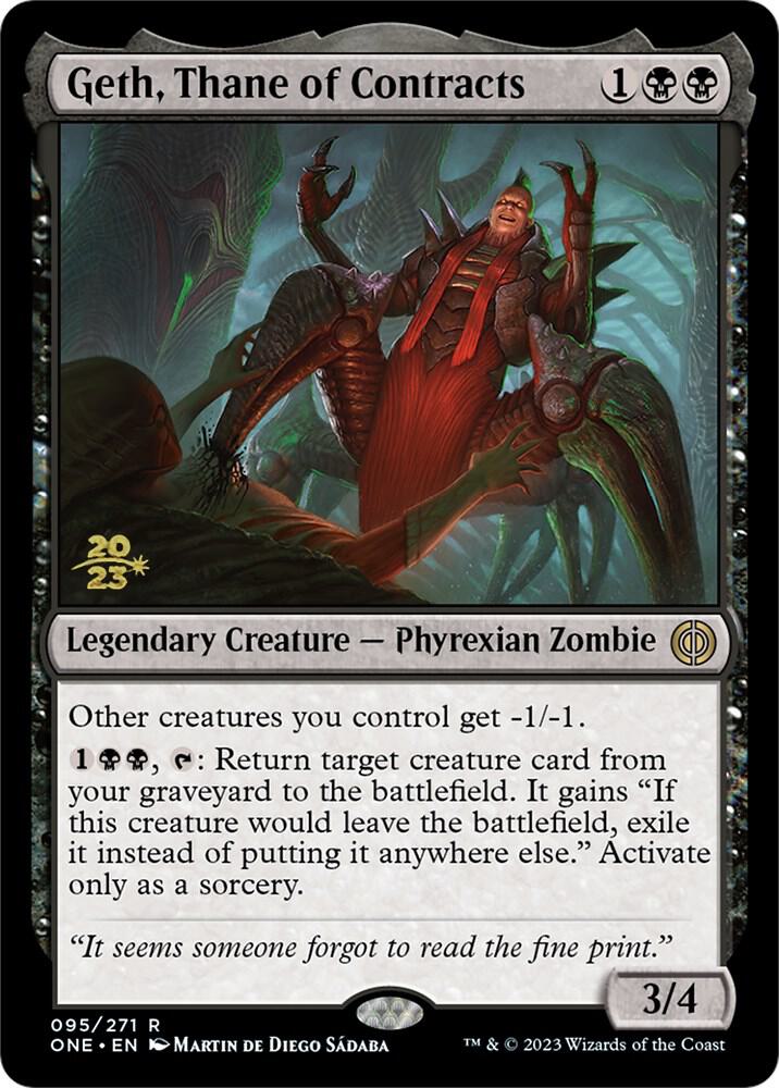 Geth, Thane of Contracts [Phyrexia: All Will Be One Prerelease Promos]