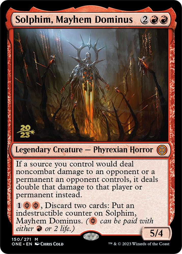 Solphim, Mayhem Dominus [Phyrexia: All Will Be One Prerelease Promos]