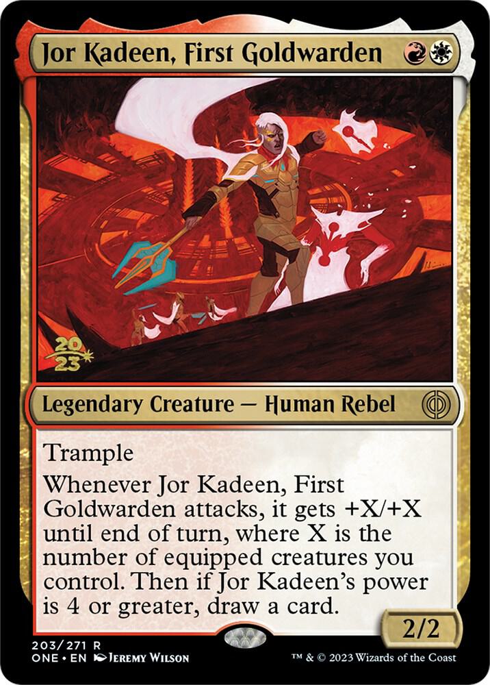 Jor Kadeen, First Goldwarden [Phyrexia: All Will Be One Prerelease Promos]