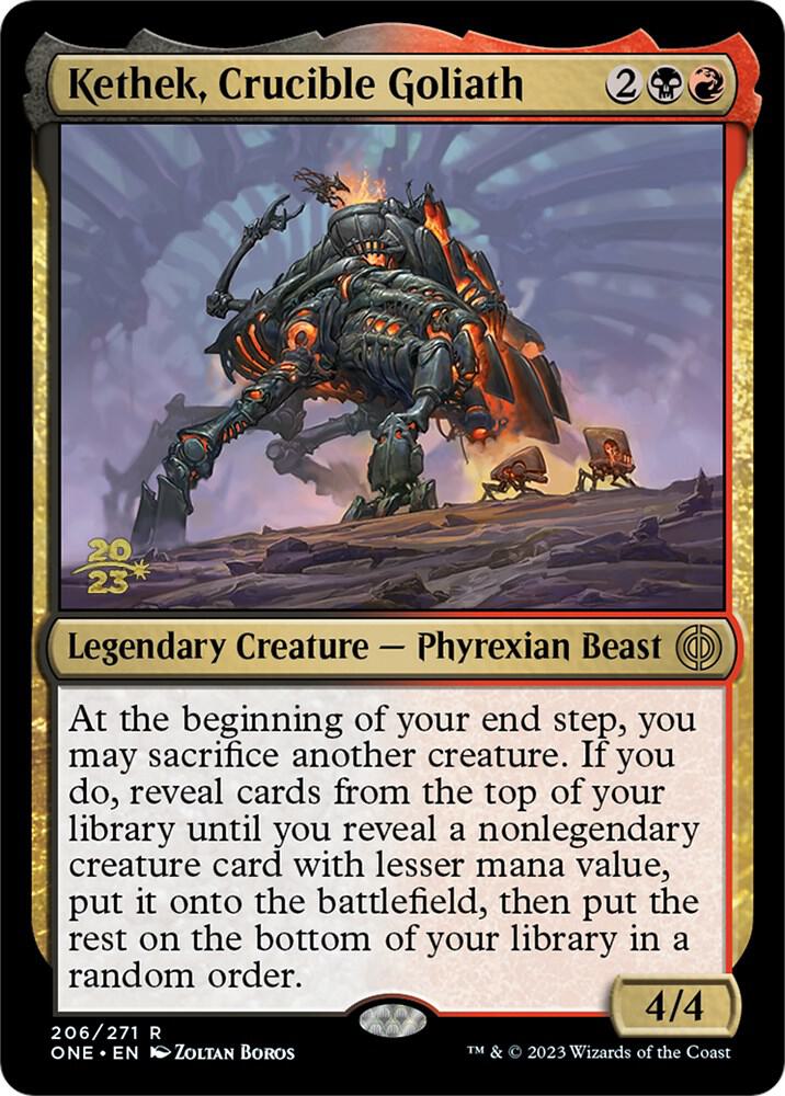 Kethek, Crucible Goliath [Phyrexia: All Will Be One Prerelease Promos]