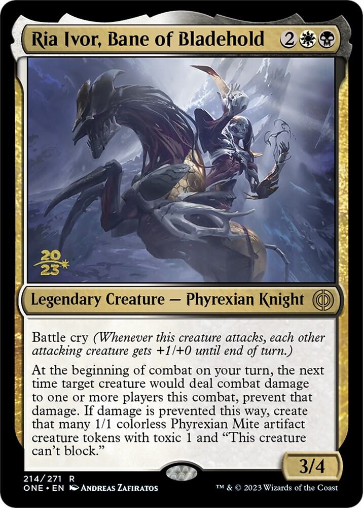 Ria Ivor, Bane of Bladehold [Phyrexia: All Will Be One Prerelease Promos]