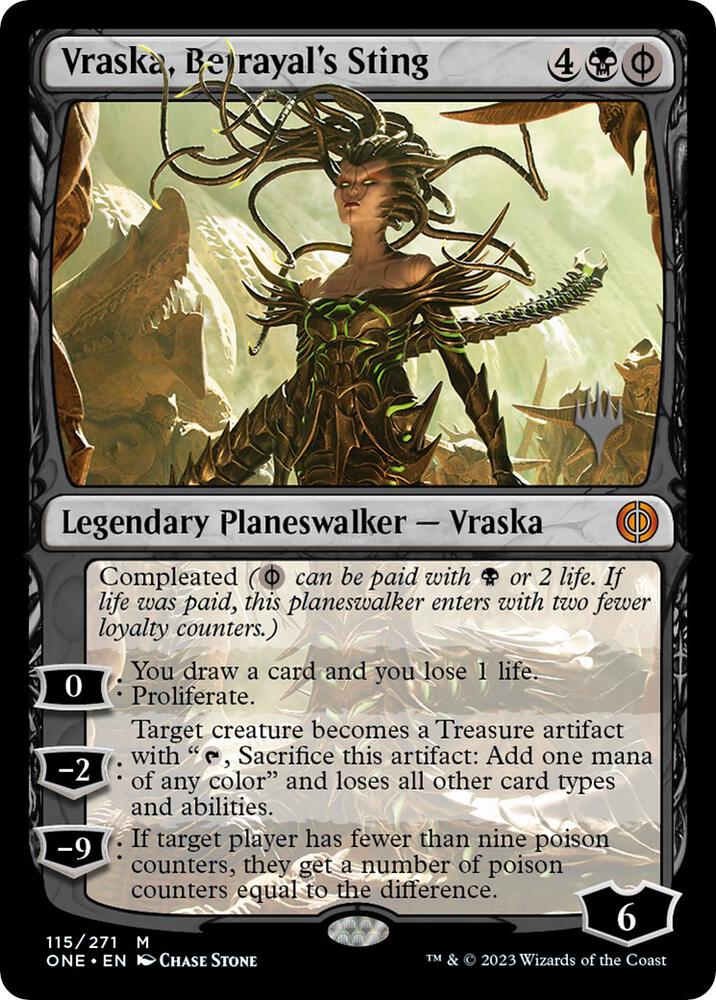 Vraska, Betrayal's Sting (Promo Pack) [Phyrexia: All Will Be One Promos]