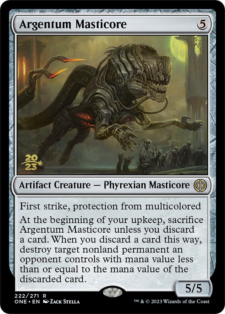 Argentum Masticore [Phyrexia: All Will Be One Prerelease Promos]