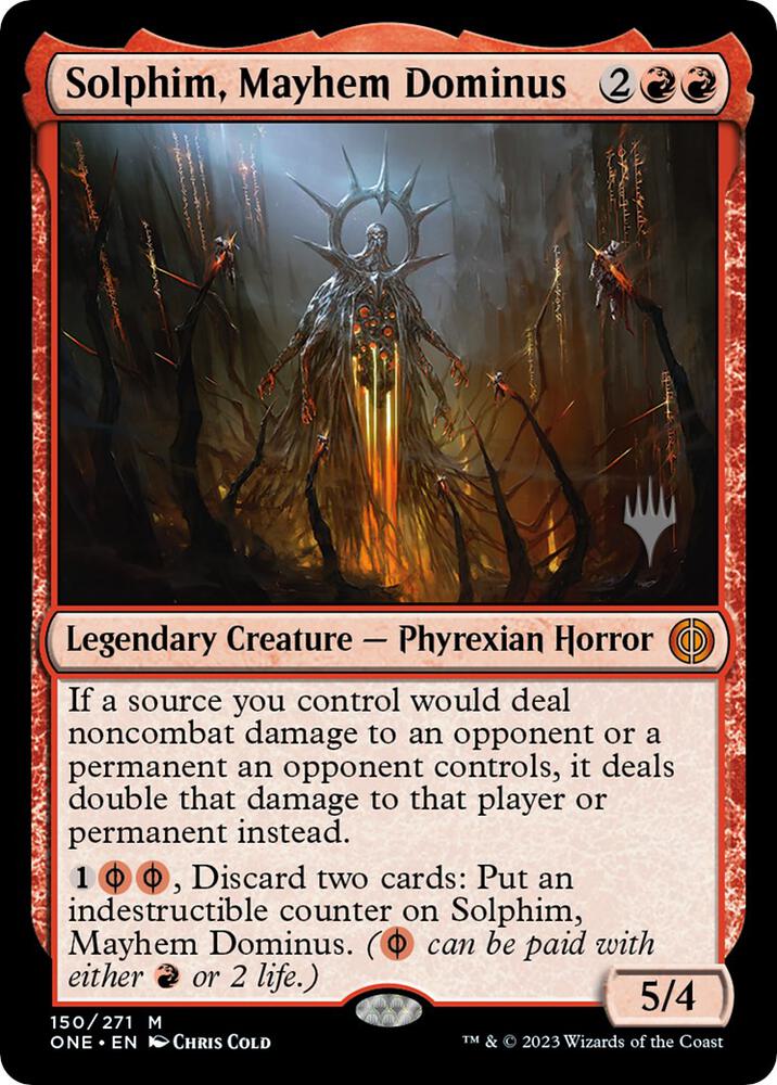 Solphim, Mayhem Dominus (Promo Pack) [Phyrexia: All Will Be One Promos]