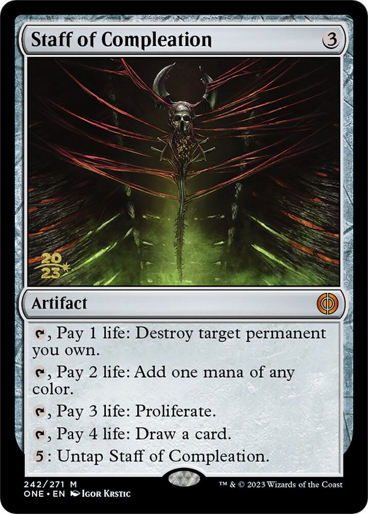 Staff of Compleation [Phyrexia: All Will Be One Prerelease Promos]