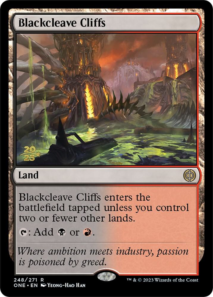 Blackcleave Cliffs [Phyrexia: All Will Be One Prerelease Promos]