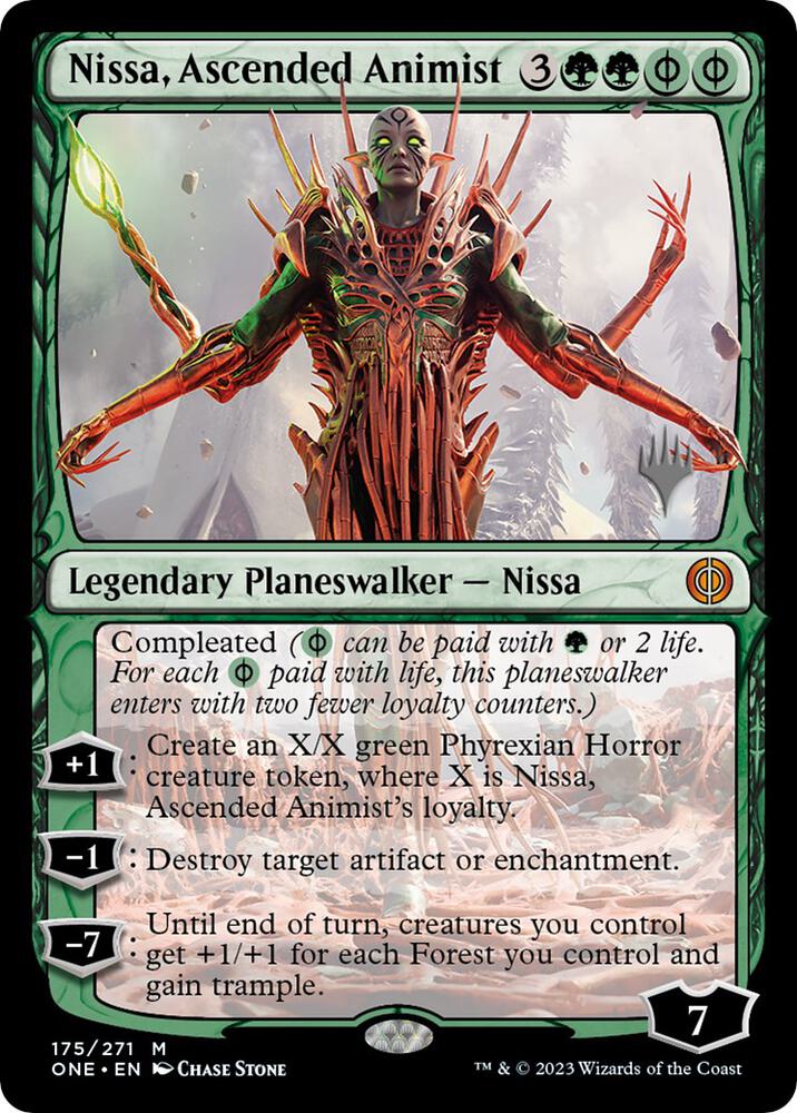 Nissa, Ascended Animist (Promo Pack) [Phyrexia: All Will Be One Promos]
