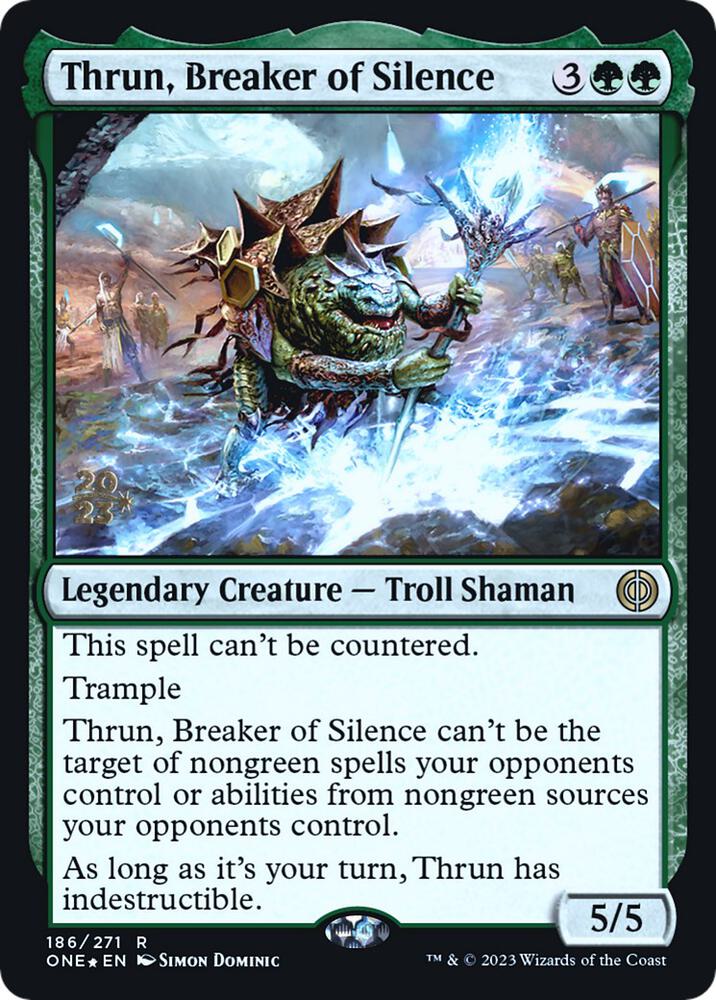 Thrun, Breaker of Silence [Phyrexia: All Will Be One Prerelease Promos]
