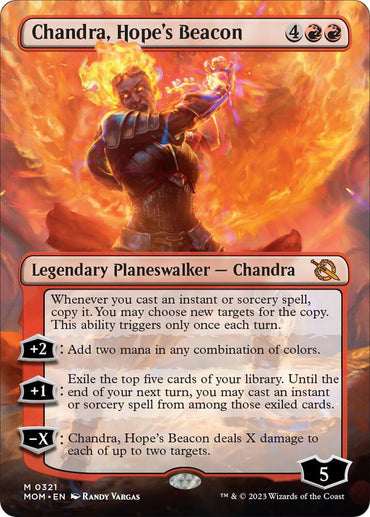 Chandra, Hope's Beacon (Borderless Alternate Art) [March of the Machine]
