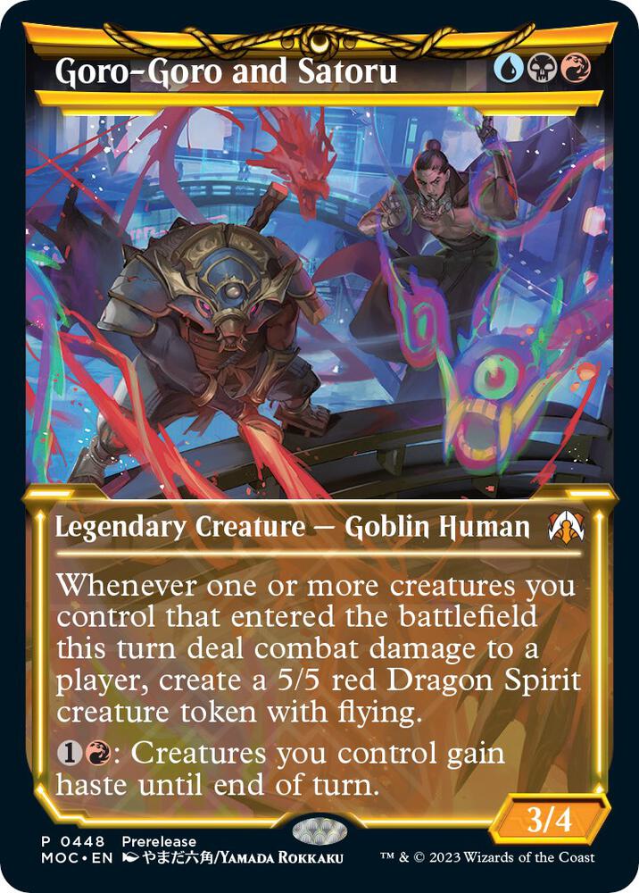 Goro-Goro and Satoru (Showcase Planar Booster Fun) [March of the Machine Commander Prerelease Promos]