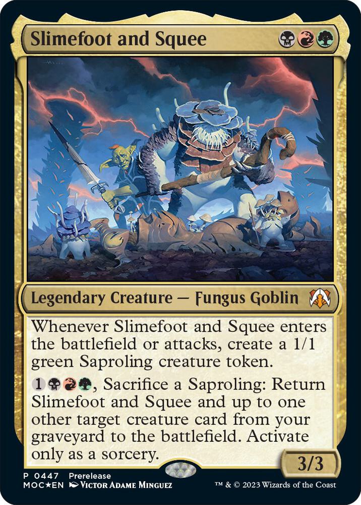 Slimefoot and Squee [March of the Machine Commander Prerelease Promos]