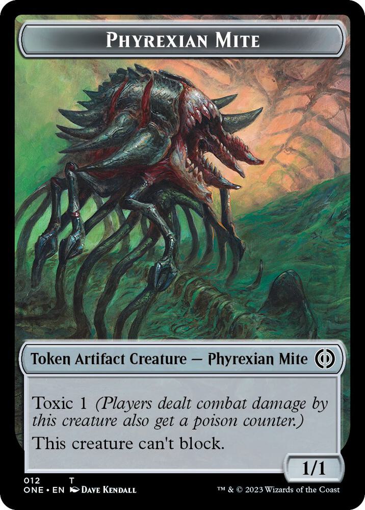Phyrexian Mite (012) // Drone Double-Sided Token [Phyrexia: All Will Be One Tokens]