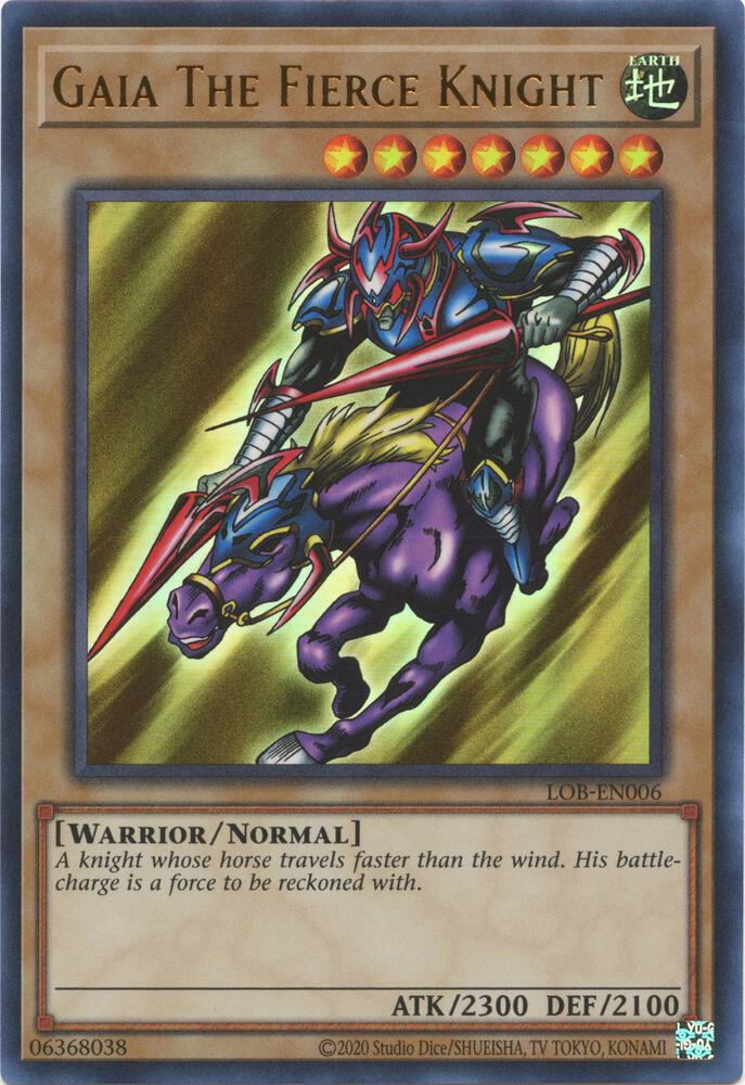Gaia The Fierce Knight (25th Anniversary) [LOB-EN006] Ultra Rare