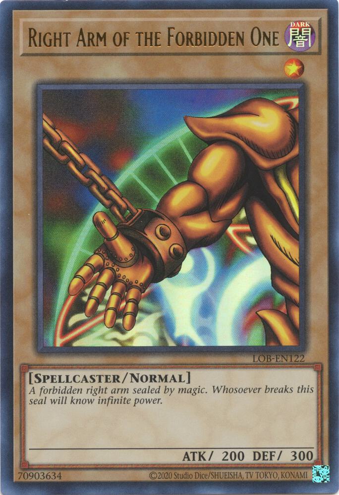 Right Arm of the Forbidden One (25th Anniversary) [LOB-EN122] Ultra Rare