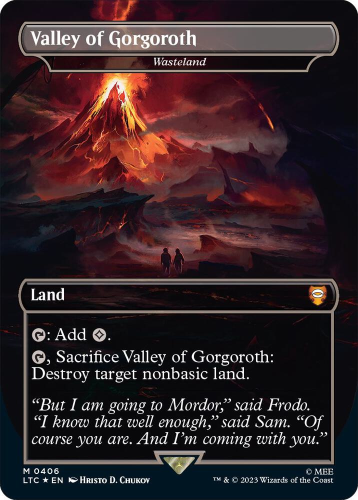 Valley of Gorgoroth - Wasteland (Surge Foil Realms and Relics) [The Lord of the Rings: Tales of Middle-Earth Commander]