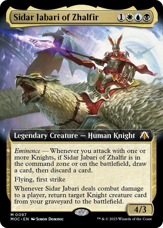 Sidar Jabari of Zhalfir (Extended Art) [March of the Machine Commander]