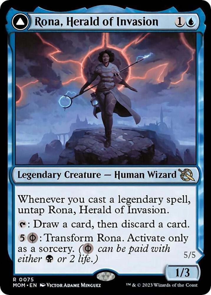 Rona, Herald of Invasion // Rona, Tolarian Obliterator [March of the Machine]