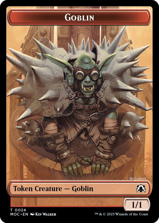 Goblin // Sliver Double-Sided Token [March of the Machine Commander Tokens]