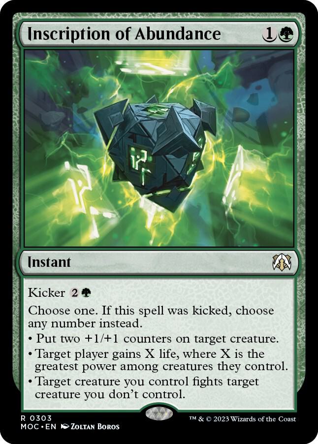 Inscription of Abundance [March of the Machine Commander]
