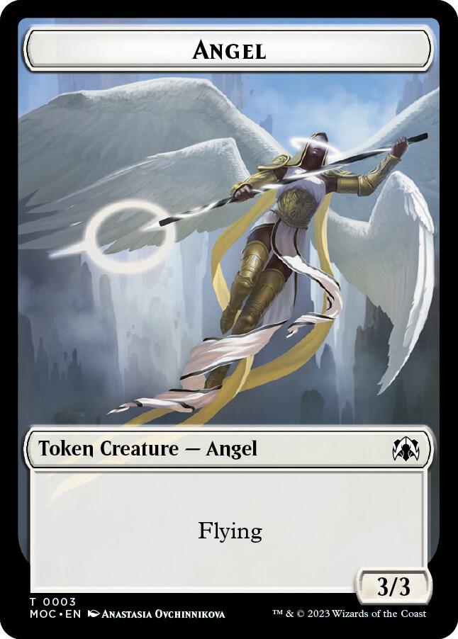 Angel (3) // Demon Double-Sided Token [March of the Machine Commander Tokens]