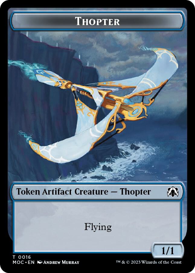 Thopter // Gold Double-Sided Token [March of the Machine Commander Tokens]