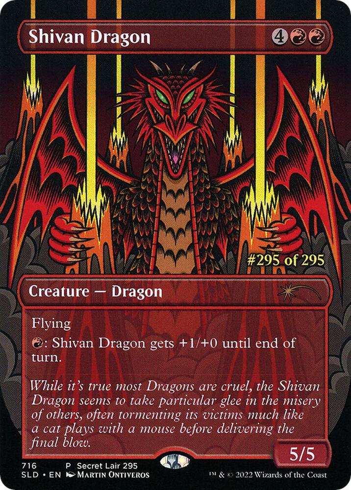 Shivan Dragon (Serialized) [Secret Lair Drop Promos]
