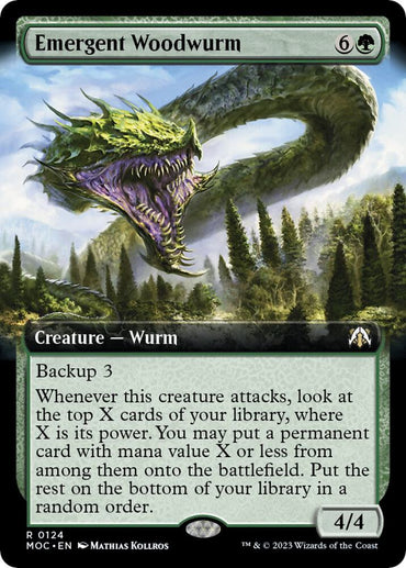 Emergent Woodwurm (Extended Art) [March of the Machine Commander]