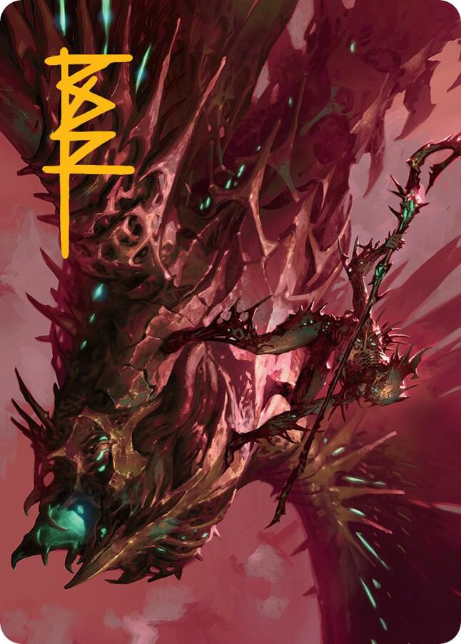 Skyclave Invader Art Card (Gold-Stamped Signature) [March of the Machine Art Series]