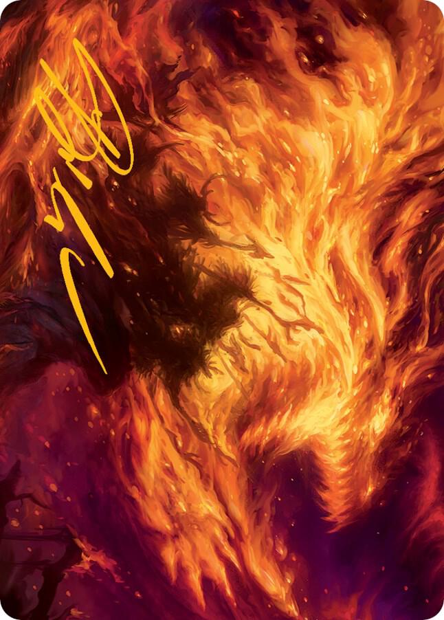 Stoke the Flames Art Card (Gold-Stamped Signature) [March of the Machine Art Series]