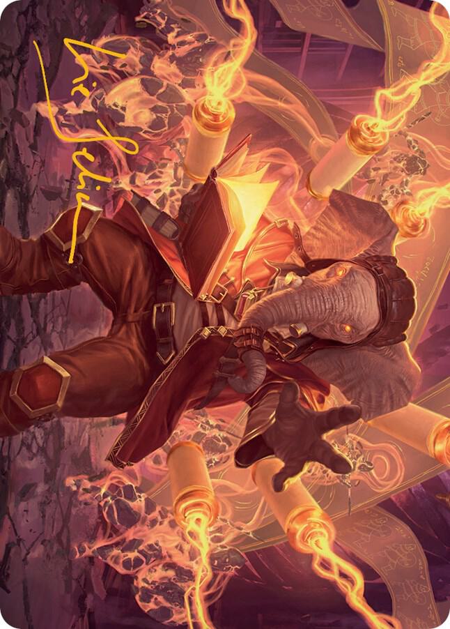 Quintorius, Loremaster Art Card (52) (Gold-Stamped Signature) [March of the Machine Art Series]