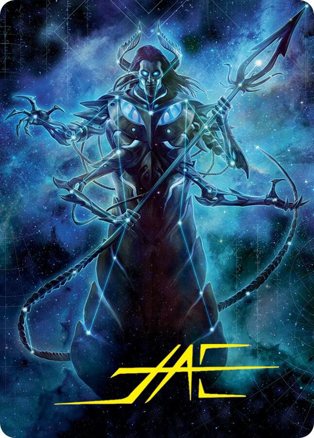 Heliod, the Warped Eclipse Art Card (Gold-Stamped Signature) [March of the Machine Art Series]