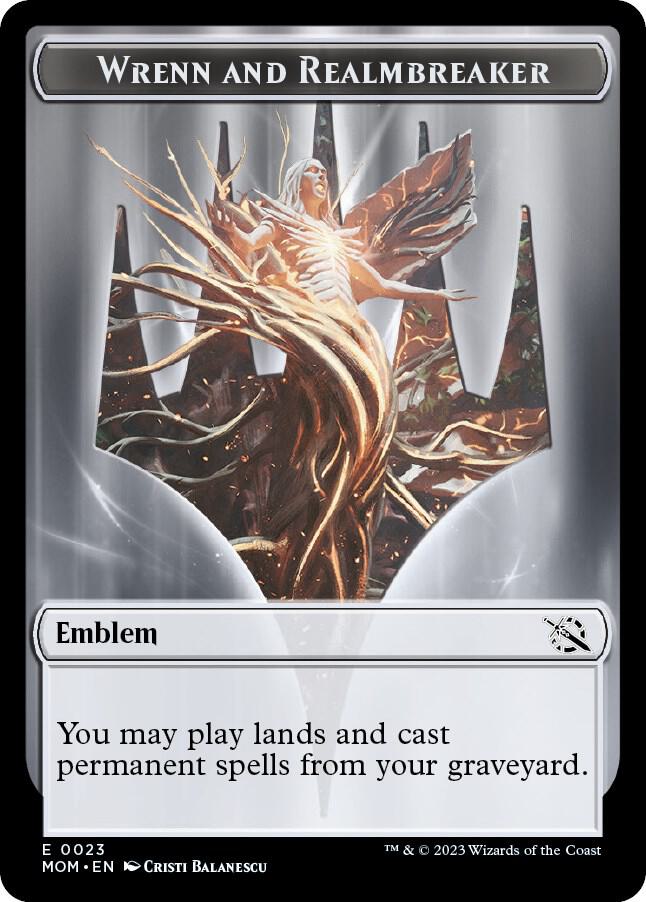 Wrenn and Realmbreaker Emblem [March of the Machine Tokens]