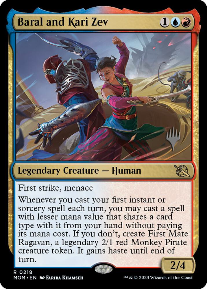 Baral and Kari Zev (Promo Pack) [March of the Machine Promos]