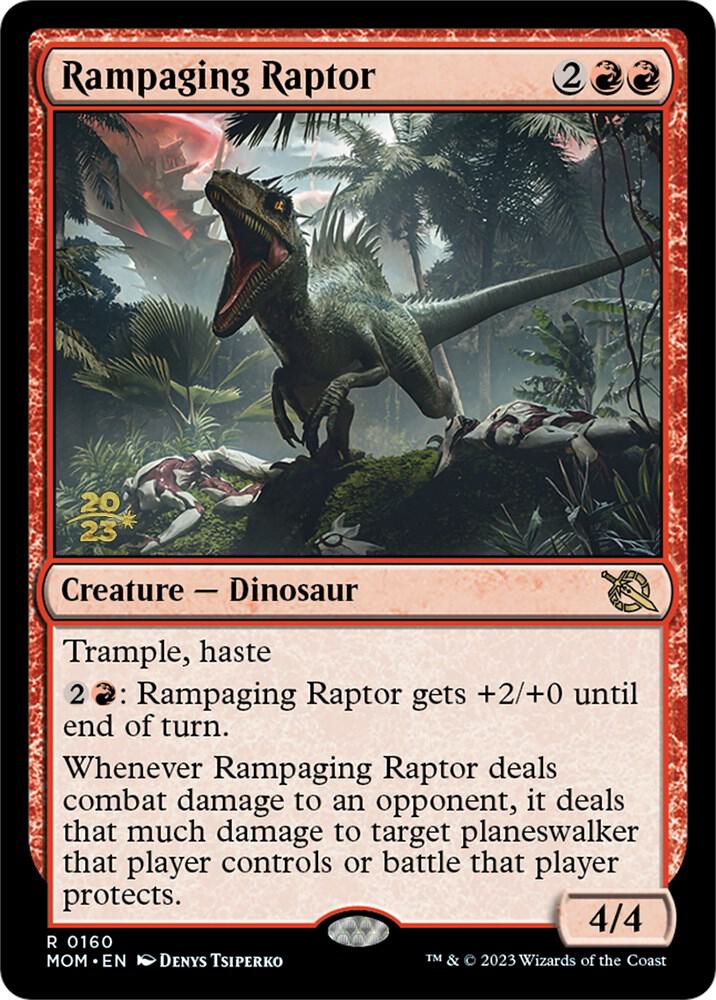 Rampaging Raptor [March of the Machine Prerelease Promos]
