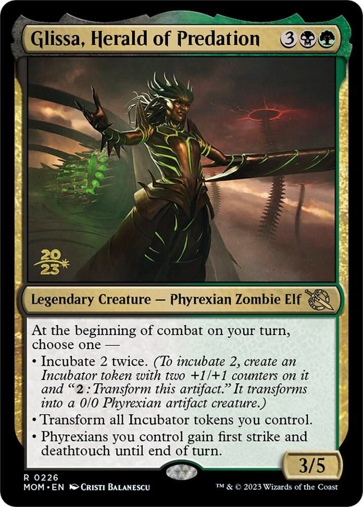 Glissa, Herald of Predation [March of the Machine Prerelease Promos]