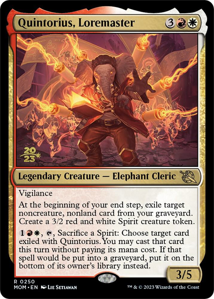 Quintorius, Loremaster [March of the Machine Prerelease Promos]