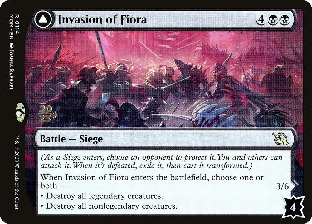 Invasion of Fiora // Marchesa, Resolute Monarch [March of the Machine Prerelease Promos]
