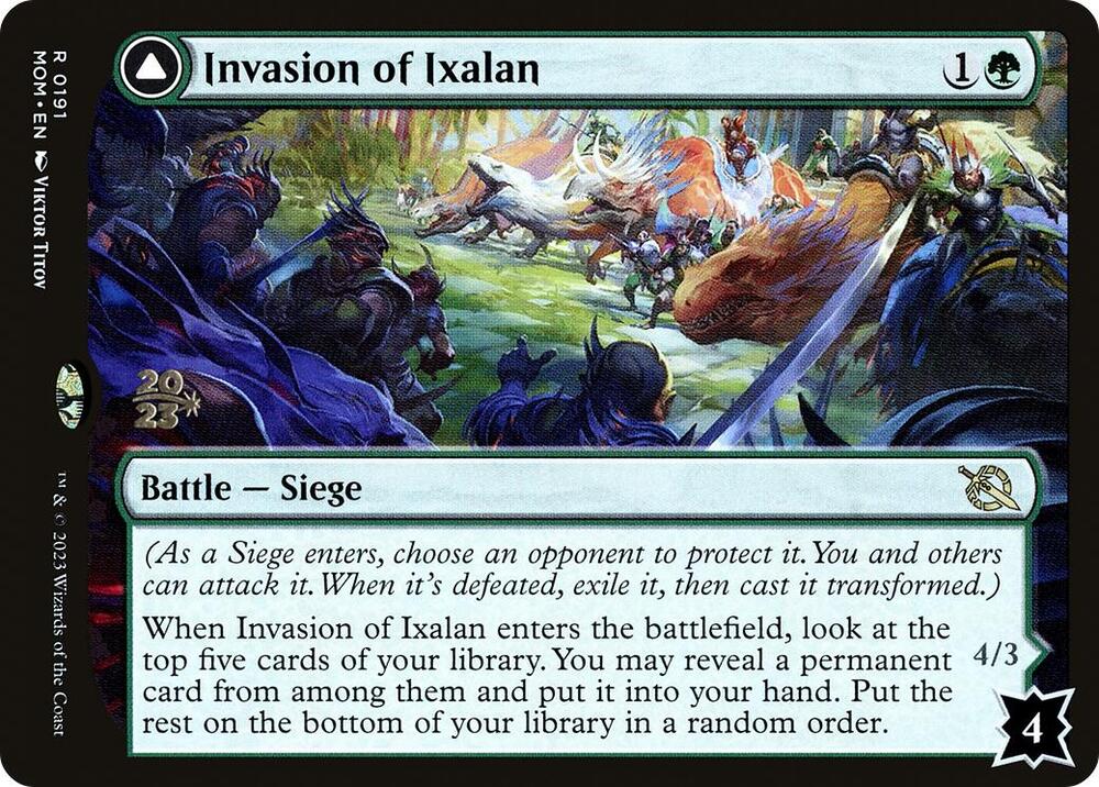 Invasion of Ixalan // Belligerent Regisaur [March of the Machine Prerelease Promos]