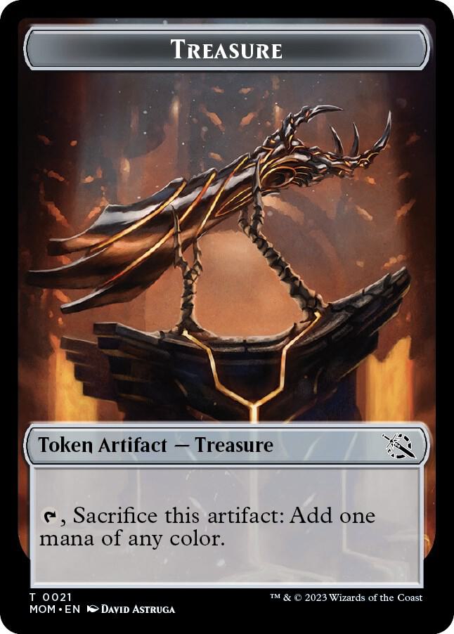 Treasure (21) // Spirit (14) Double-Sided Token [March of the Machine Tokens]