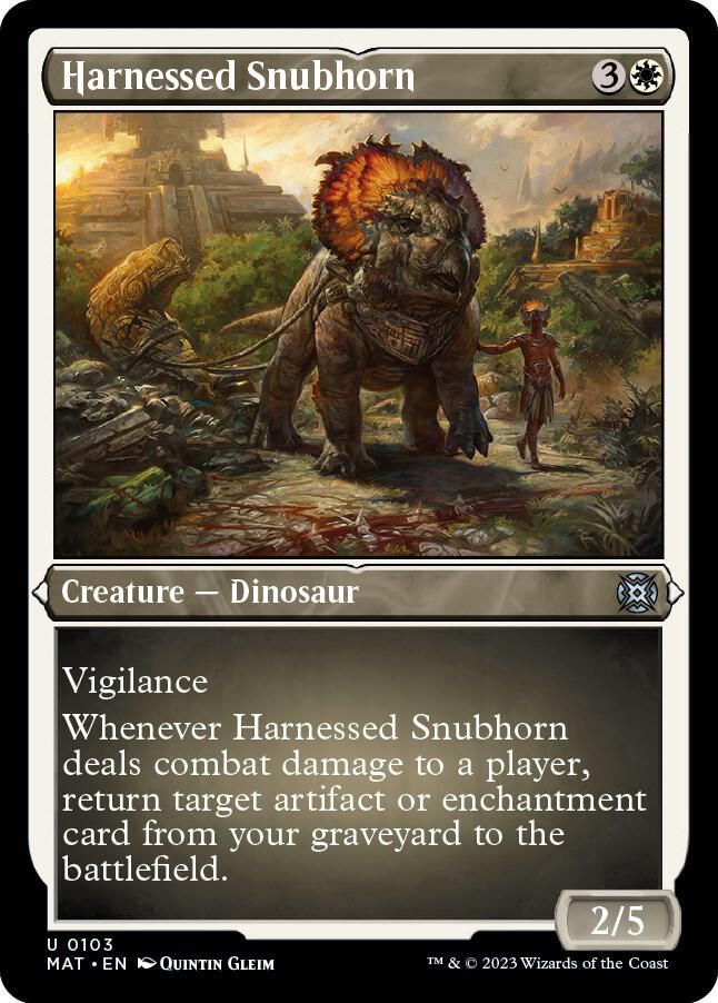 Harnessed Snubhorn (Foil Etched) [March of the Machine: The Aftermath]