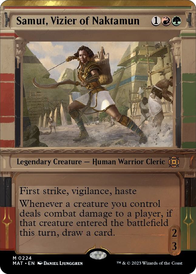 Samut, Vizier of Naktamun (Showcase Halo Foil) [March of the Machine: The Aftermath]