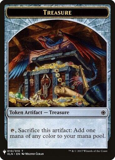 Treasure // Golem Double-Sided Token [Secret Lair: From Cute to Brute Tokens]
