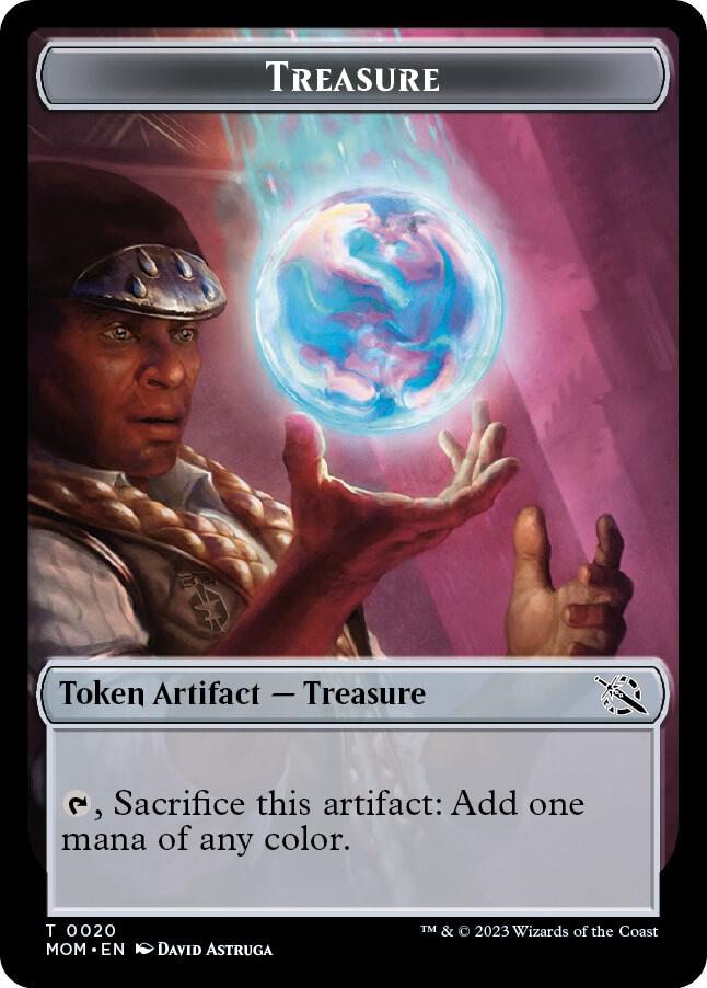 Treasure (20) // Phyrexian Hydra (12) Double-Sided Token [March of the Machine Tokens]