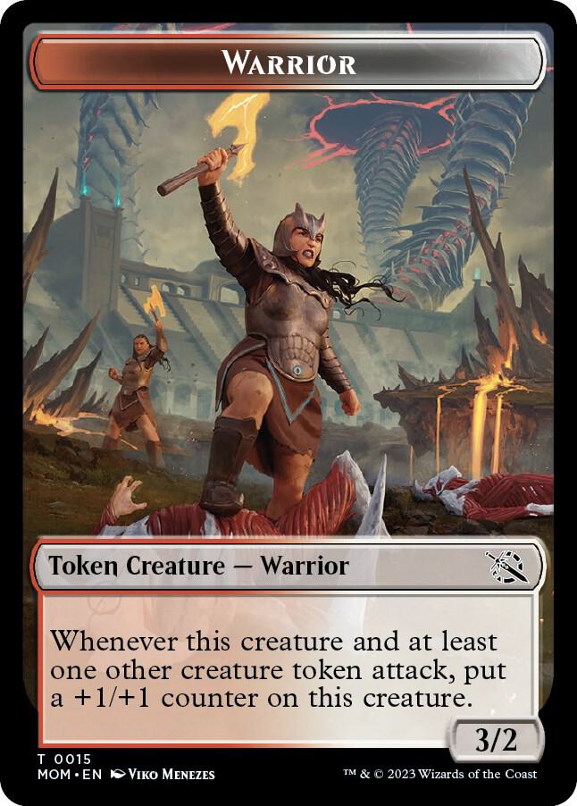 Warrior // Wrenn and Realmbreaker Emblem Double-Sided Token [March of the Machine Tokens]
