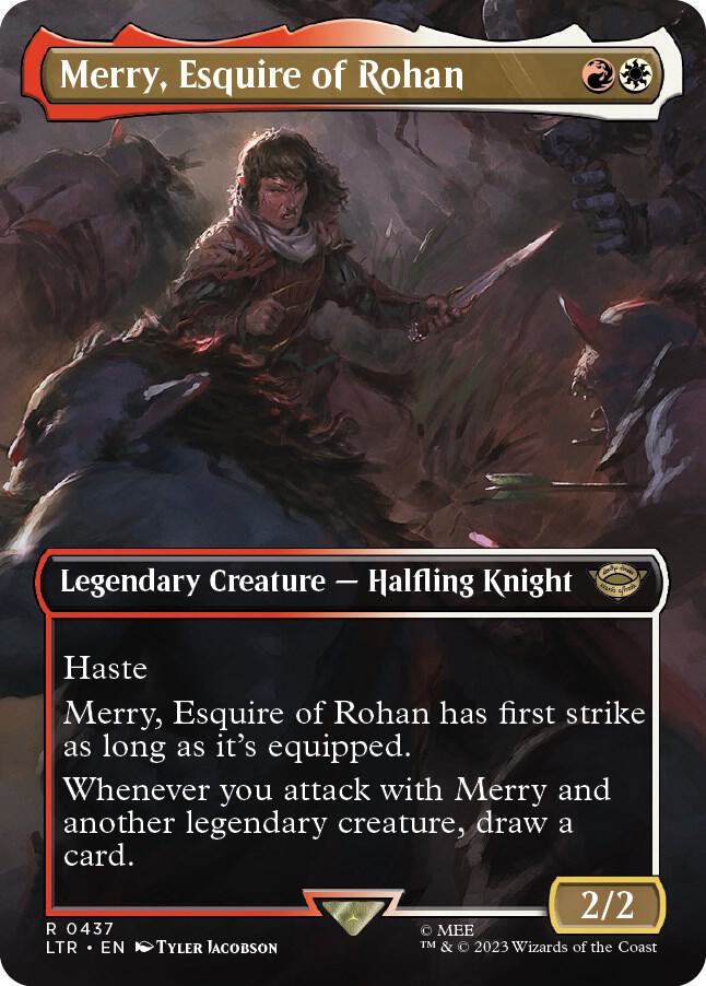Merry, Esquire of Rohan (Borderless Alternate Art) [The Lord of the Rings: Tales of Middle-Earth]