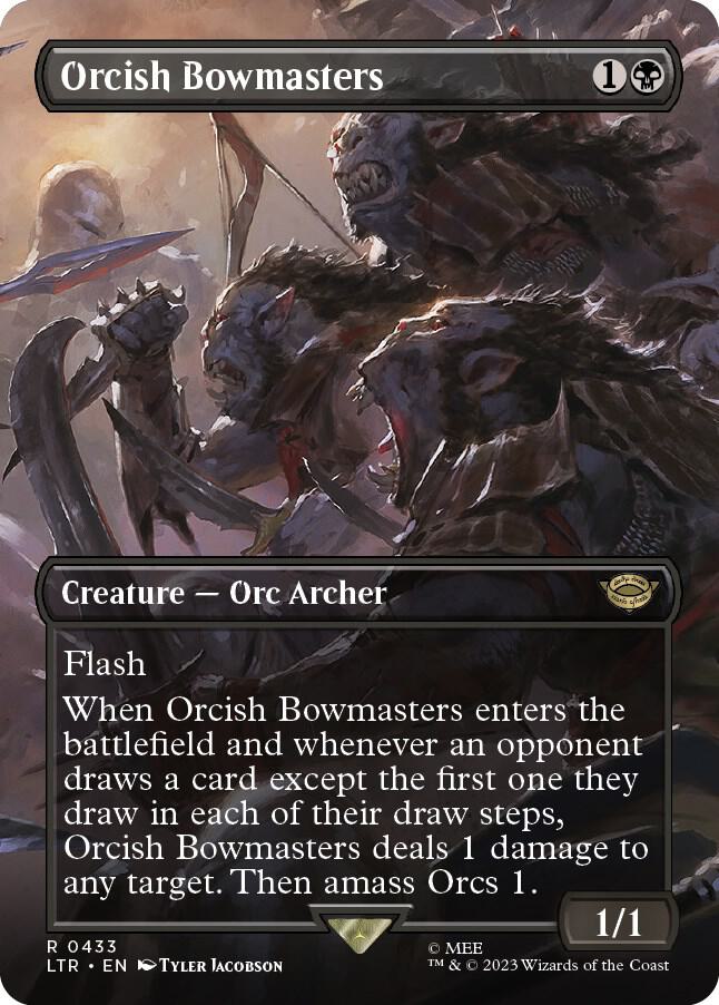 Orcish Bowmasters (Borderless Alternate Art) [The Lord of the Rings: Tales of Middle-Earth]